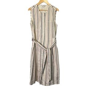 L.K. Bennett Catrin Linen Blend Sleeveless Midi Dress, Size 6